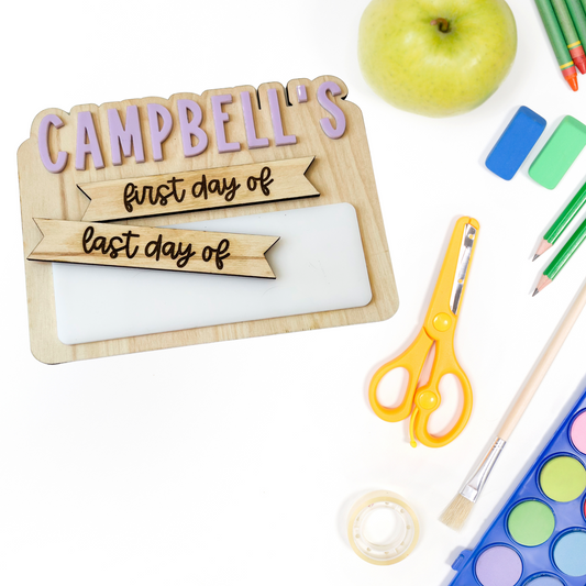 Personalized Back to School Board