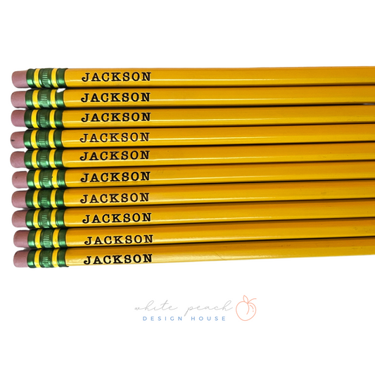 Personalized Pencils (Set of 10) - Yellow