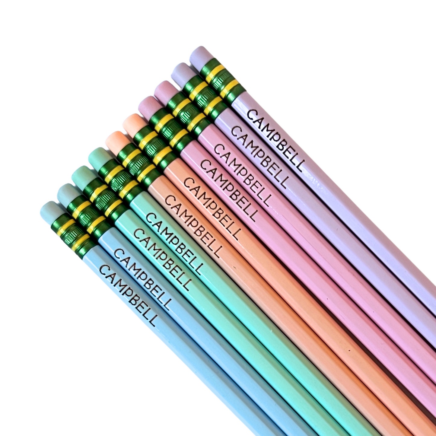 Personalized Pencils (Set of 10) - Pastel